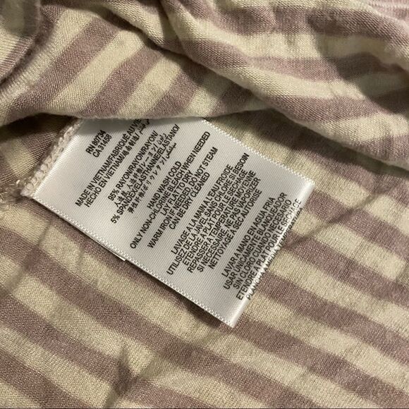 BCBG Paris striped button short sleeve blouse - Picture 5 of 7